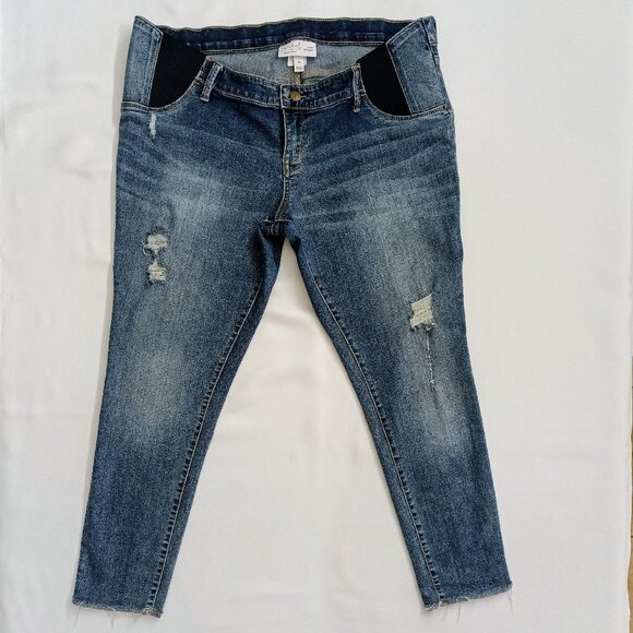 Isabel Maternity Crossover Panel Skinny Jeans. Size 16 - Picture 1 of 7
